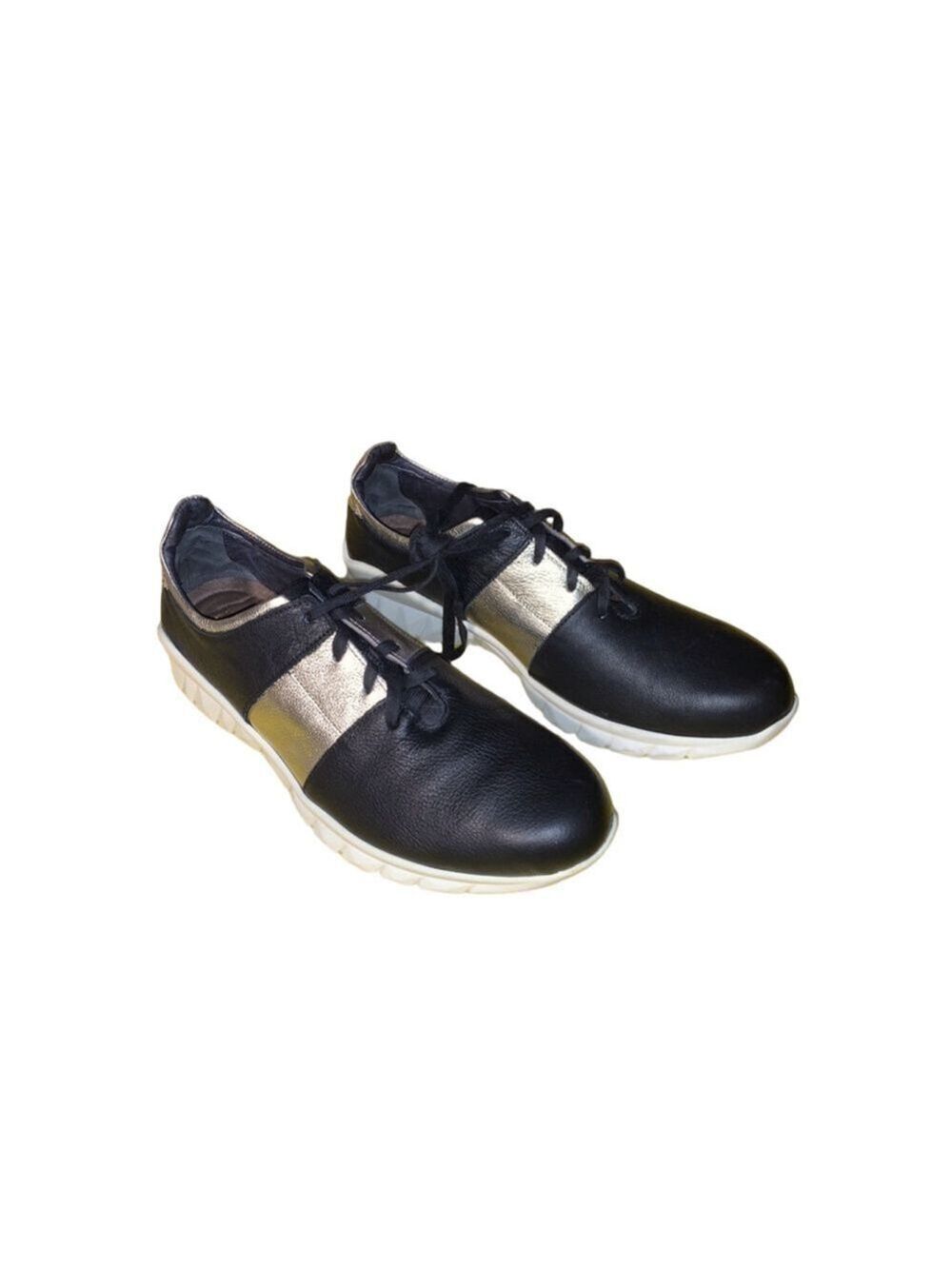 Women's NAOT Black Gold Leather Sneakers Size 10 eu41